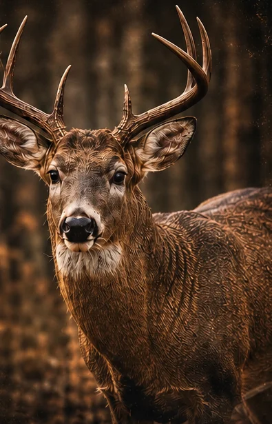 A whitetail buck in the woods